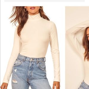 Reformation navia bodysuit in ivory - sold out!